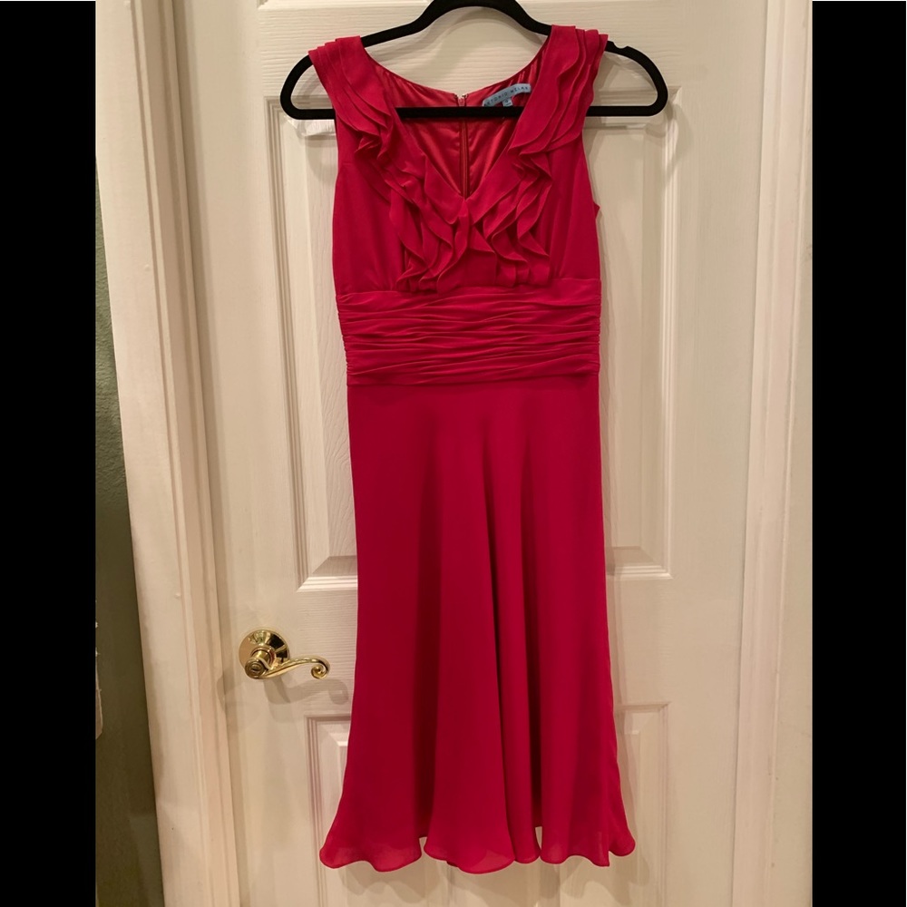 Antonio Melani Silk Fushia Light Summer Dress, size 0